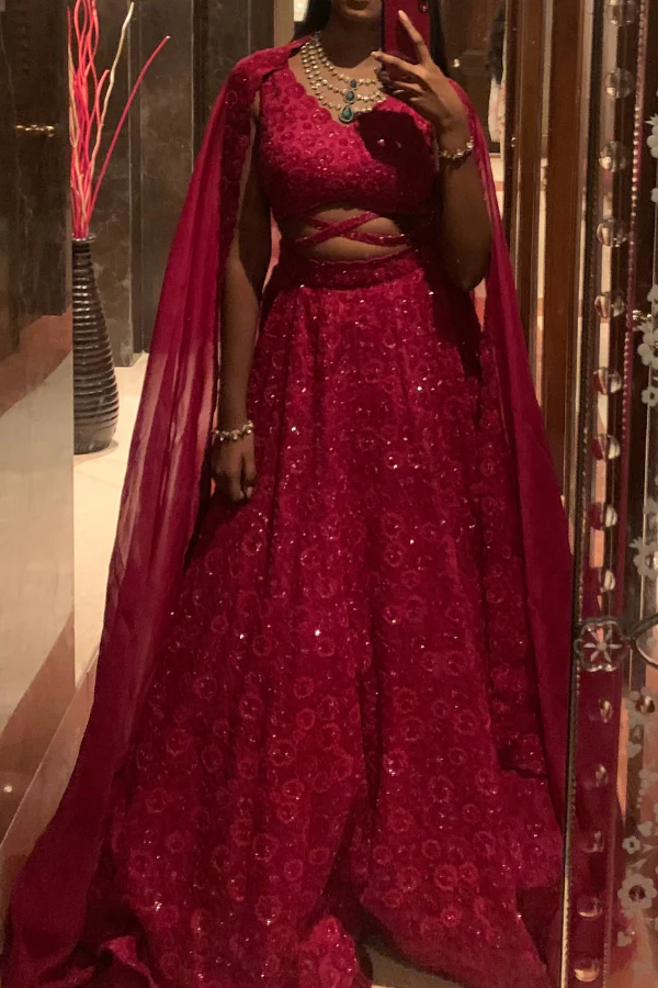 Varun Chakkilam Scarlet Bloom Lehanga set - Image 2
