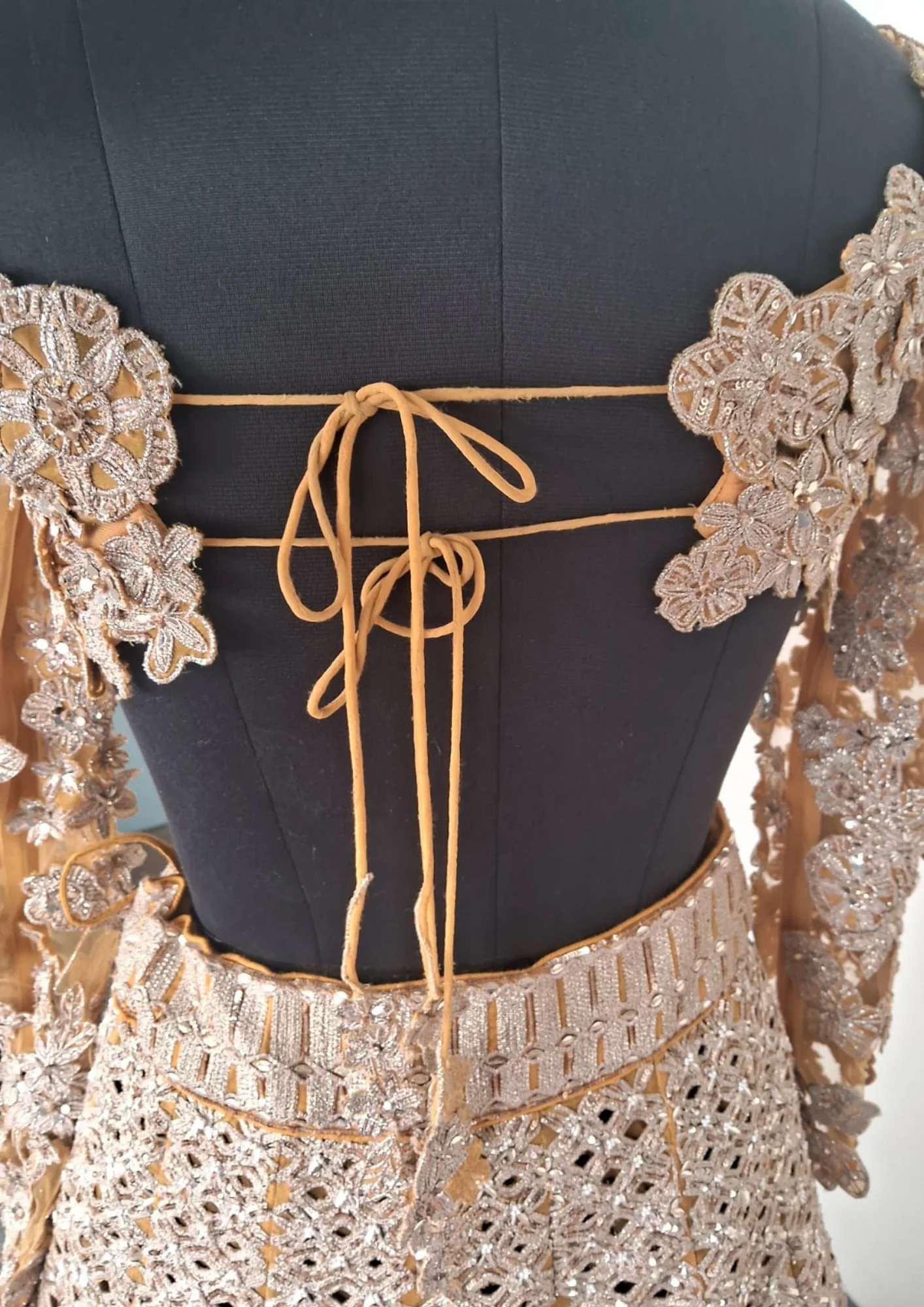 Varun & Nidhika Metallic Barfi Lehenga Set - Image 6