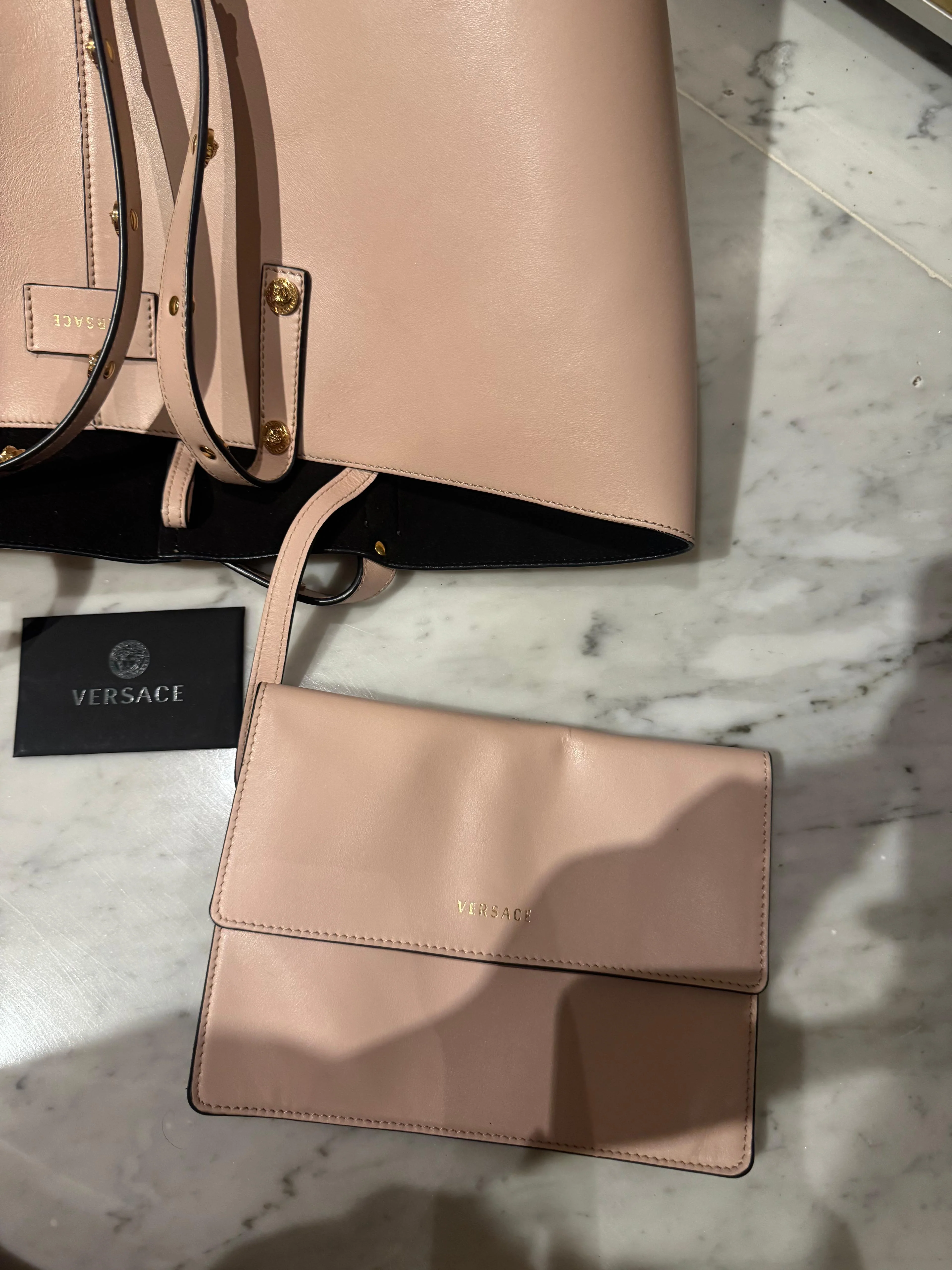 Versace Calfskin Palazzo Tote - Image 9