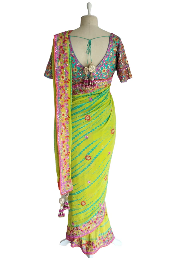 Vikram Phadnis Bandhani Embellished Saree - Image 2