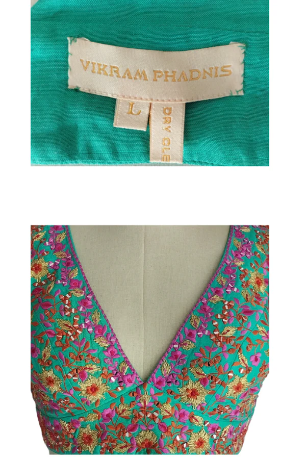 Vikram Phadnis Bandhani Embellished Saree - Image 5