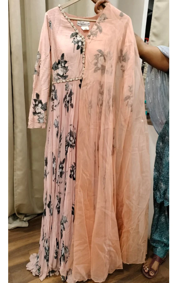 Vintage Floral Anarkali Set - Image 3