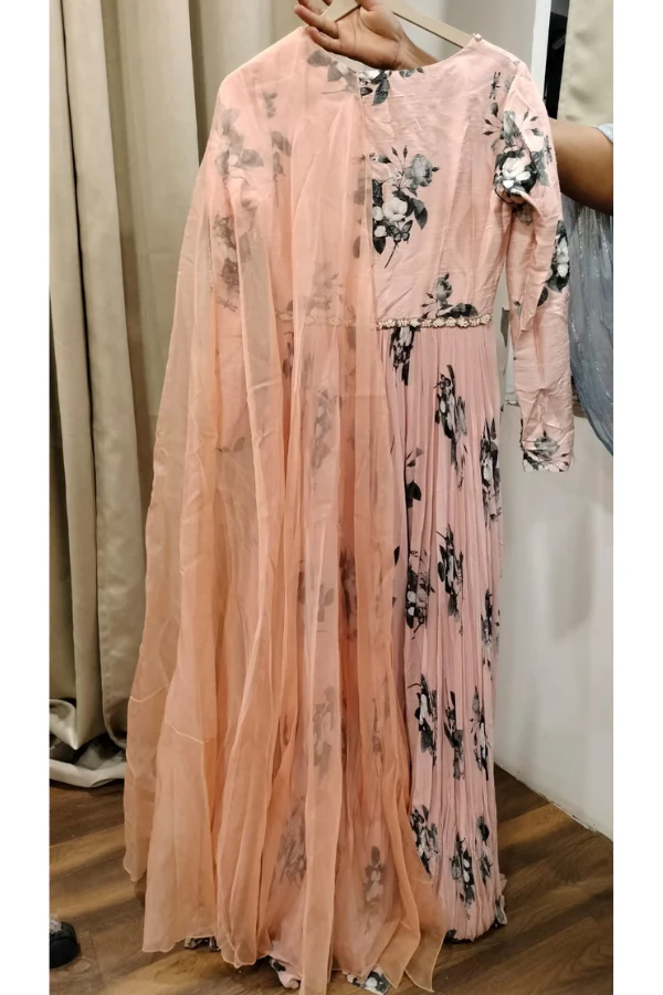 Vintage Floral Anarkali Set - Image 4