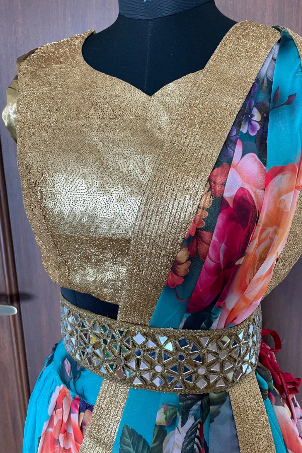 Printed floral Lehenga choli set - Image 4