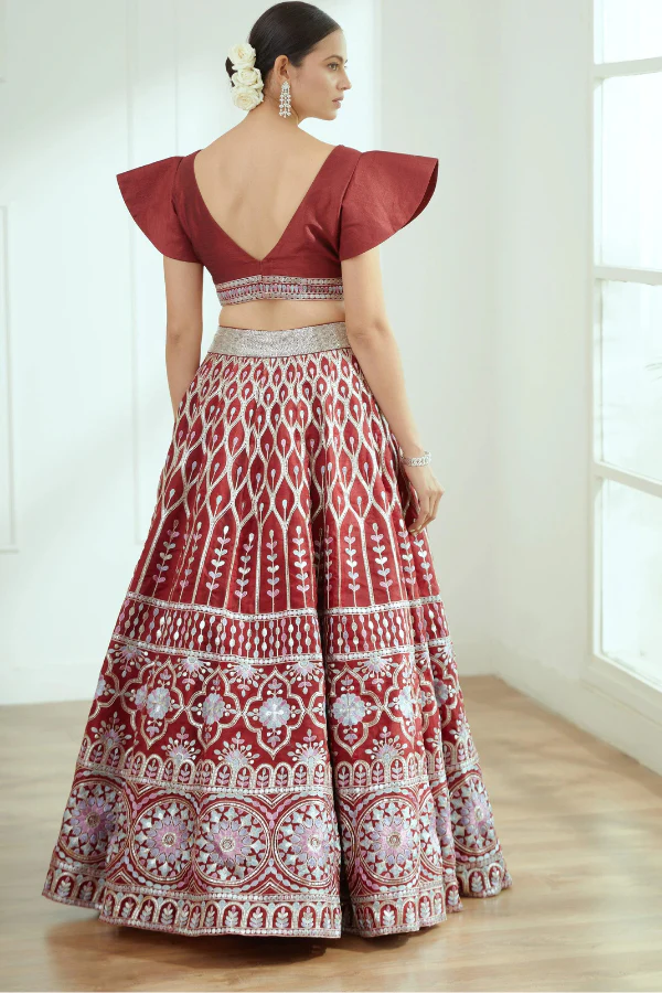 Wine Whisper lehenga set - Image 2