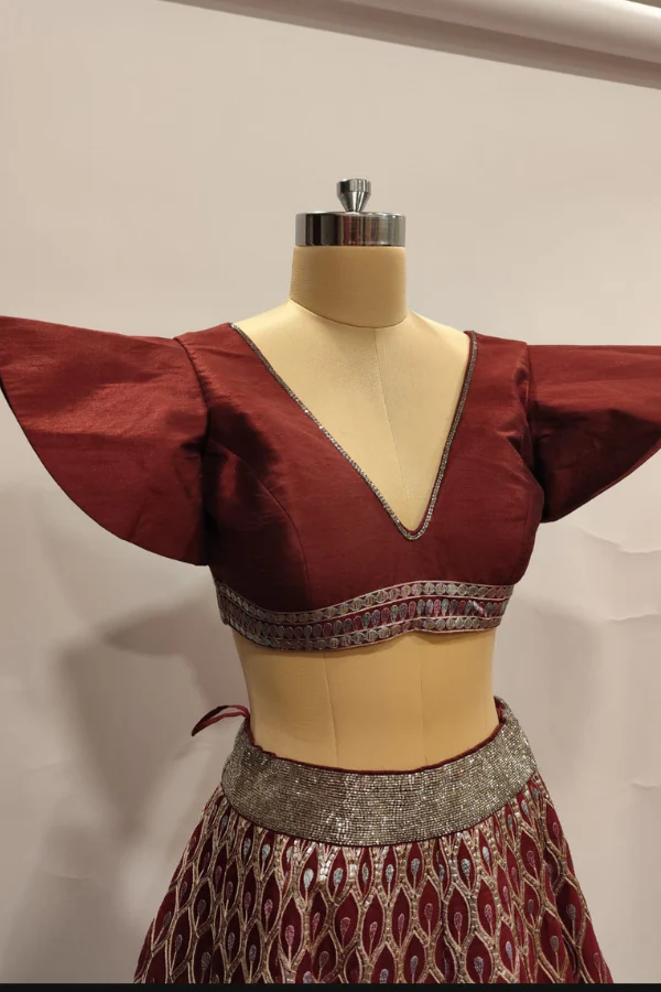 Wine Whisper lehenga set - Image 4