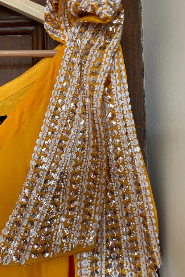 yellow embroidered maxi dress - Image 2