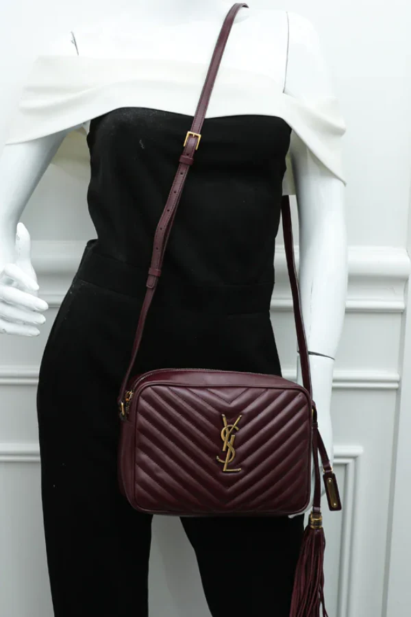 Yves Saint Laurent Burgundy Lou Camera Bag - Image 3