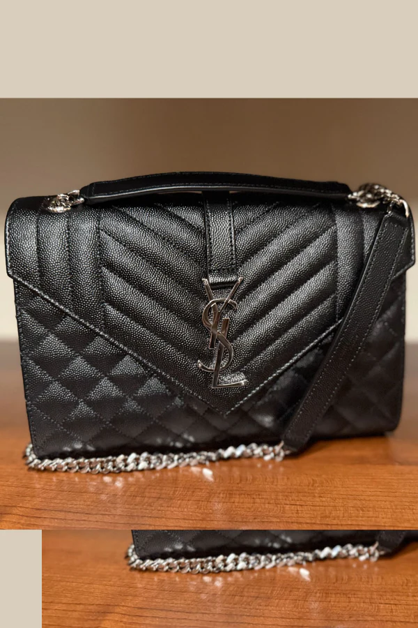 Yves Saint Laurent Monogram Mix Matelassé Envelope Chain Bag - Image 2
