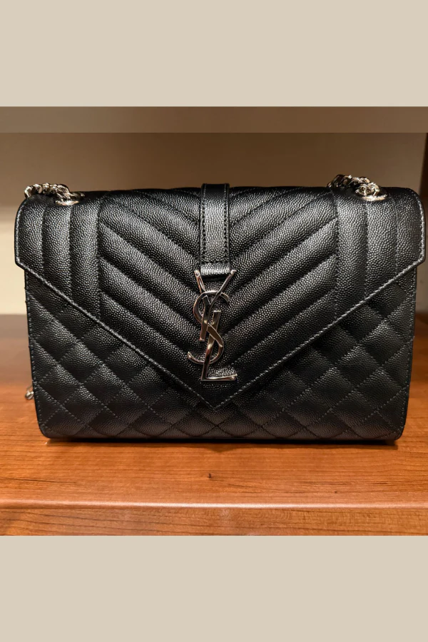 Yves Saint Laurent Monogram Mix Matelassé Envelope Chain Bag - Image 3