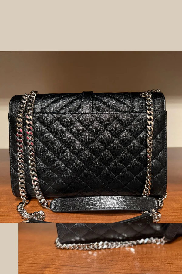 Yves Saint Laurent Monogram Mix Matelassé Envelope Chain Bag - Image 4