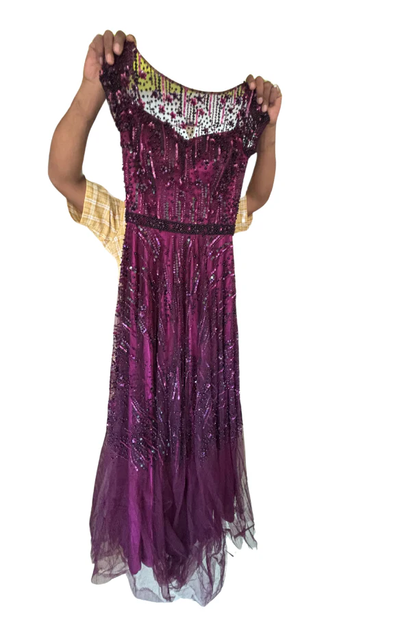 Zara Umrigar wine embroidered gown - Image 2